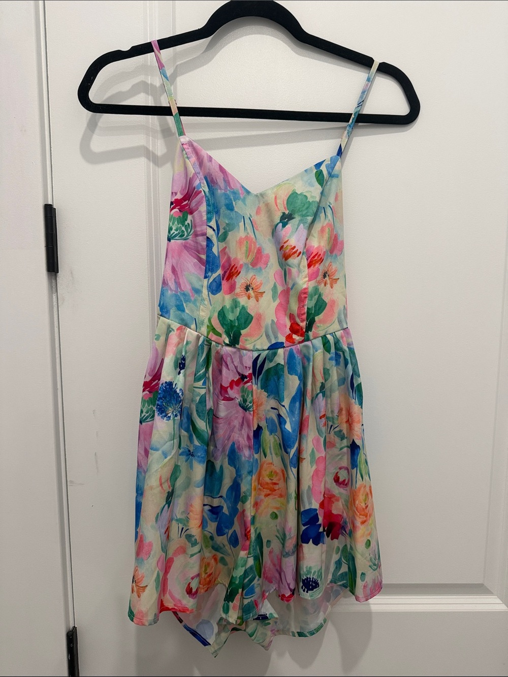 Girls Floral Spaghetti-Strap Dress - Multi
